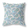 Palacedesigns 28 in. Boho Paisley Indoor & Outdoor Throw Pillow Blue Green & Pink PA3101303